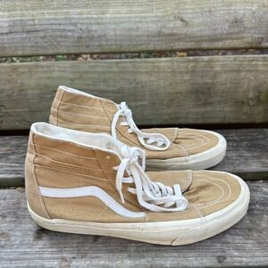 Vans Sk8-Hi Tapered Eco Theory‎  Peace Leaf Mustard High Top Sneakers Men's 11.5